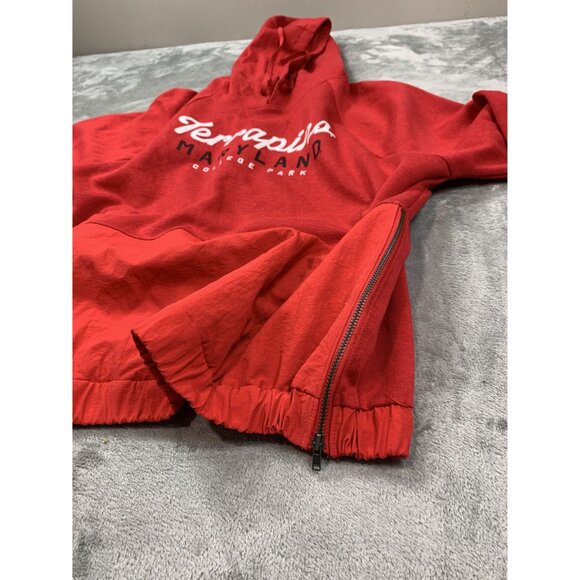 Terrapins Maryland College Park Men's Medium Red Hoodie Loose Fit Under Armour - Picture 9 of 11